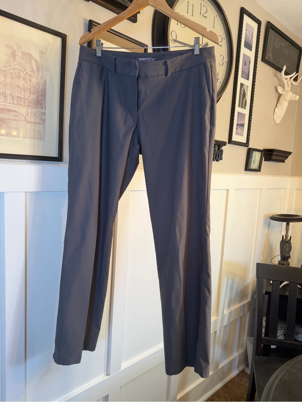 Women’s Nike Dri Fit Golf Pants in Gray Sz 12 k438